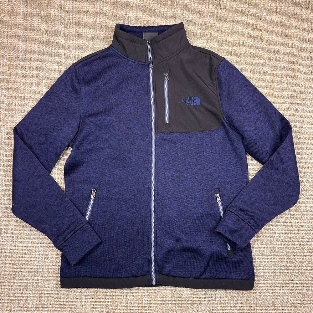 🌲 The North Face Sweater Fleece Full Zip Jacket | Men's M | Navy Black